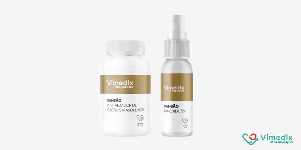Kit Sansão: Solução Completa com Minoxidil + Cápsulas Revitalizadoras