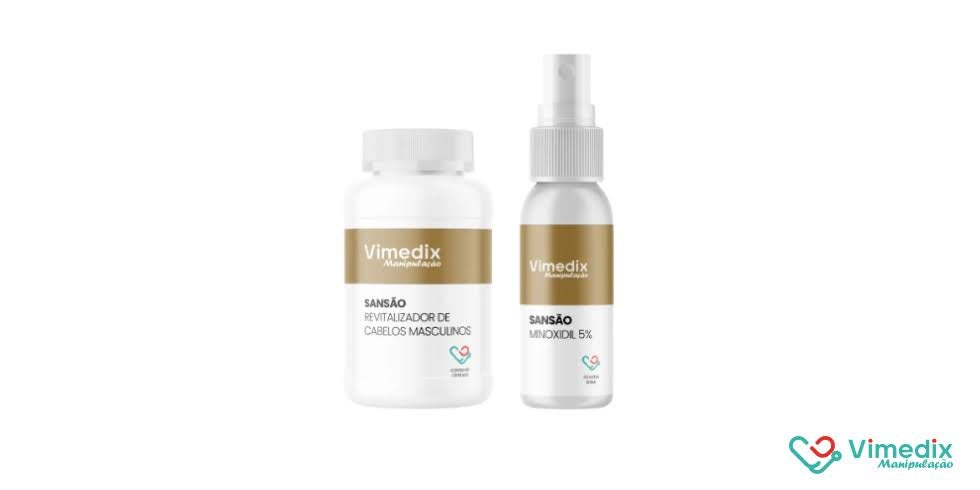 Kit Sansão: Solução Completa com Minoxidil + Cápsulas Revitalizadoras  
